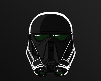 Star Wars Helmet : Death Trooper drawing fan art helmet illustration star wars