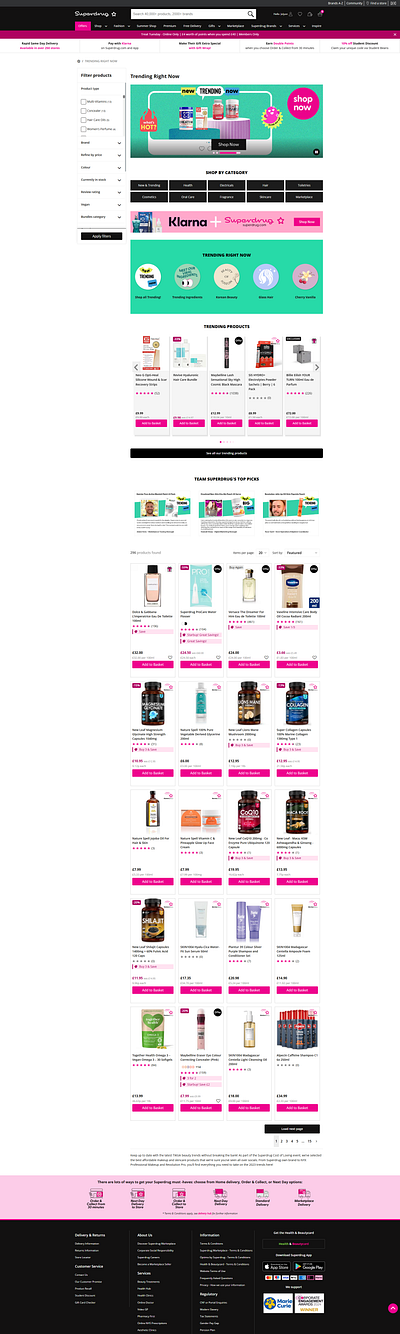 New & Trending Superdrug new and trending landing page