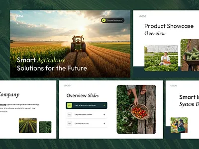 Agriculture Startup Pitch Deck PowerPoint agriculture agritech business clean deck energy farming funding green investment minimal modern pitch presentation proposal sustainability technology template