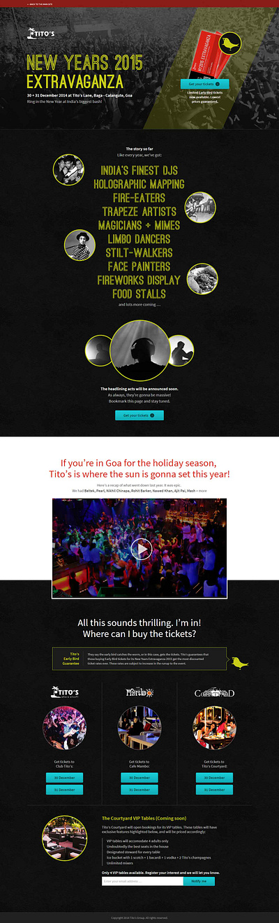 New Years Landing Page