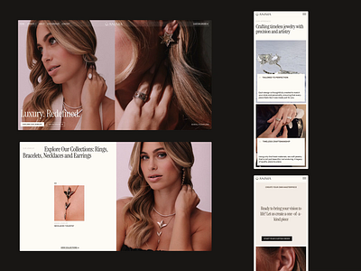 Anima Jewelry — Multi-Page Website animation branding design elegant figma graphic design jewelery jewelry minimal minimalism multipage ui web webdesign website