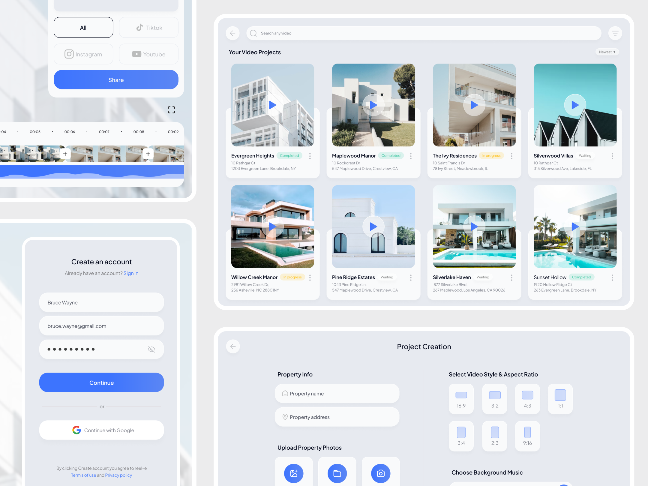 Vistavue | Tablet App Design🎥 app branding clean design editing editor gallery glassmorphism ios mobile paywall property service social media suarasa tablet ui video website