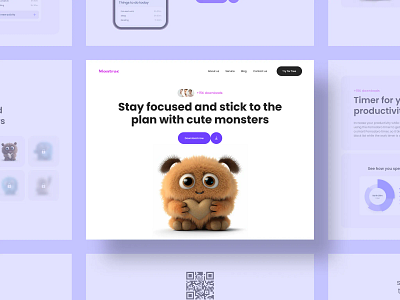 Landing Page - Stay Focused with Montrac clean design design landing page ui uiux ux web web design website