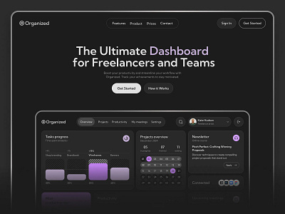 Dashboard - Work Planning Concept dashboard ui modern ui saas landing page ui uiux ux web web design website work planning