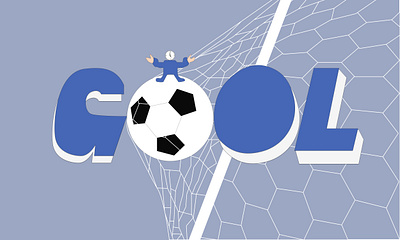 Man gool soccer ball round