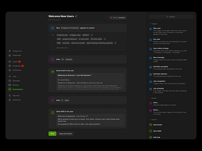 Automation - Dark Mode app automation cards dark dark mode flow ui