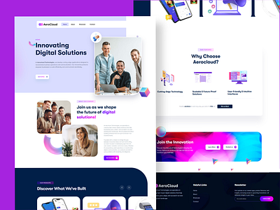 AeroCloud Website Design animation branding design graphic design ui ux web website website deisgn website design website redesign