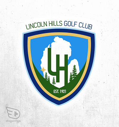 Golf course logos chipdavid dogwings golf logo michigan vector