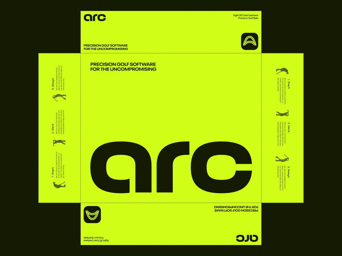 Arc Logo app branding golf lettering logo logotype packaging sports typography wordmark
