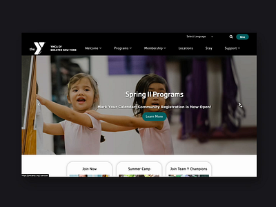 YMCA of Greater New York design drupal imagex imagex media nonprofit ymca