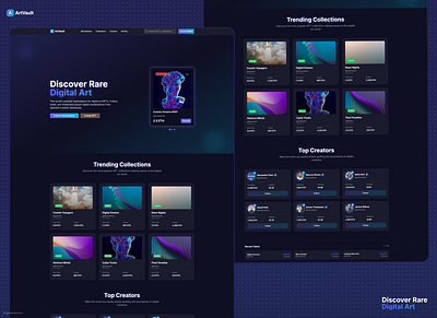 NFT Marketplace Landing Page ✨ branding graphic design ui