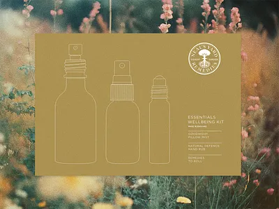 Neal's Yard - Wellbeing Packaging Design bottle clean graphic design health illustration nature outline packaging product remedy simple typography wellness