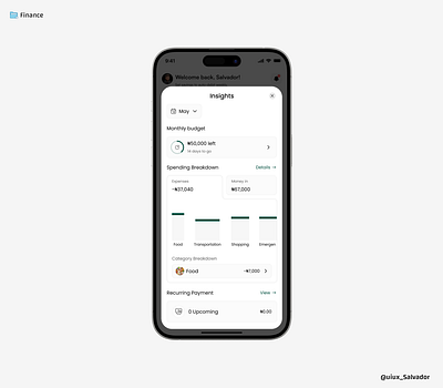 Insight Screen breakdown budget expense finance insight mobile design money payment shopping spending ud design ui ui design uiux