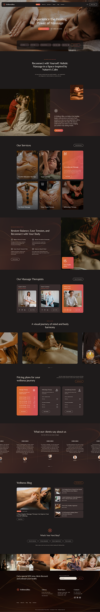 Wellness Bliss - Massage Salon & Spa WordPress Theme - Massage Salon