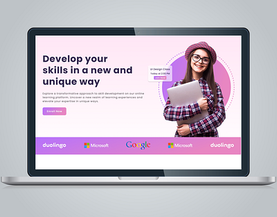 📚 SkillUp – Online Learning Platform Landing Page b2b figma fintech landing page design ui design
