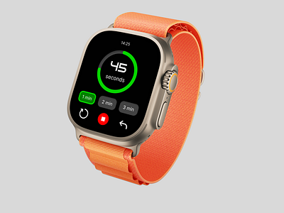 Daily UI 014 – Countdown Timer app countdown daily 100 challenge daily ui design figma smart watch stopwatch time timer uui ux watch