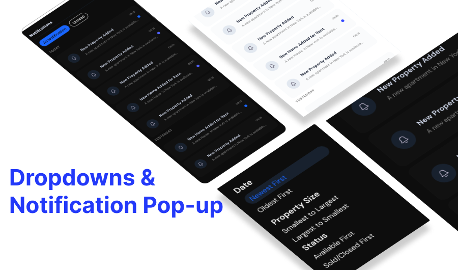 Notification Modal branding dashborad dropdown notificartion ui ux website