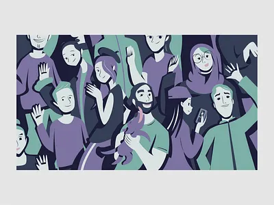 Slumber Key Illustration Style Proposal adobe illustrator branding character community concept crowd friendly greetings hi illustration inclusion organic people sleep slumber