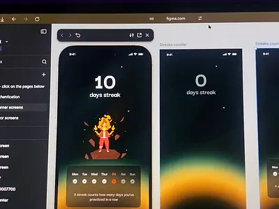 Character animation for streaks animation app dark mode design illustration motion graphics ui