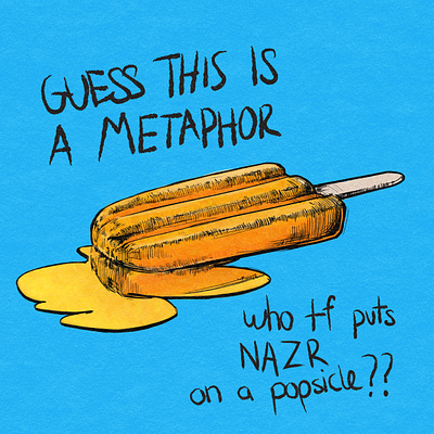 No Nazr Plz: Melted digital illustration