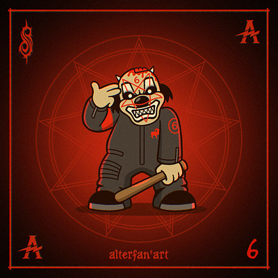IOWA ERA NUMBER 6 alterfan alterfan art artist branding coverart illustration logo numetal shawnclowncrahan shawncrahan slipknot slipknot art slipknot fanart slipknot iowa