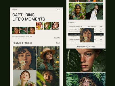 Photography website modern photography web ui modern photography website photography ui design photography web ui photography website website ui design
