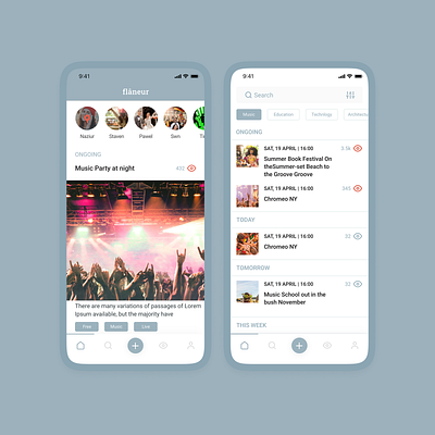 Live Event App Ui Ux Design event eventapp live ui ux