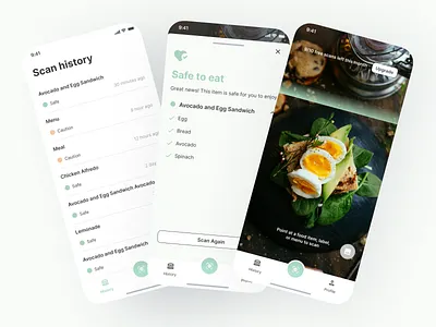 🍏 AI Food Allergy Scan App ai ai app ai application ai design ai powered app branding design design system flat art graphic design illustration ios app logo mobile app mobile application responsive design ui ui design ux ux design