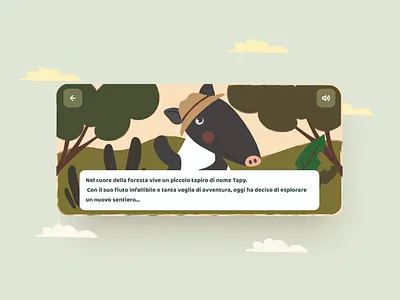 Kids app story📖 animal clean figma illustration kids app reading ui ux