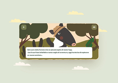 Kids app story📖 animal clean figma illustration kids app reading ui ux
