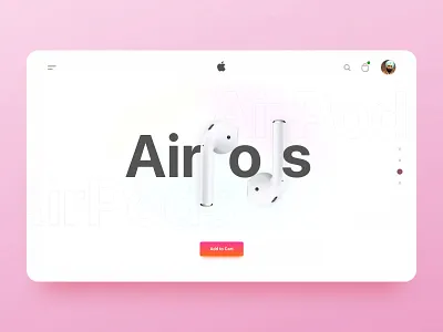 AirPods app concept branding design flat graphic design illustration logo typography ui vector