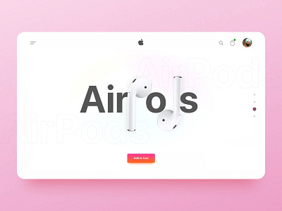 AirPods app concept branding design flat graphic design illustration logo typography ui vector