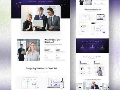 CRM Website Design business crm crm landing page crm software crm web design crm website figma landing page management software ui uiux web design website