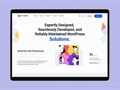 Themepaste Wordpress Service Company Website Design agencywebsite branding business clienwork companywebsite designinspiration designproject figmadesign freelanceproject homepage landingpage plugins prototype saas saasproduct service theme video webdesign wordpress
