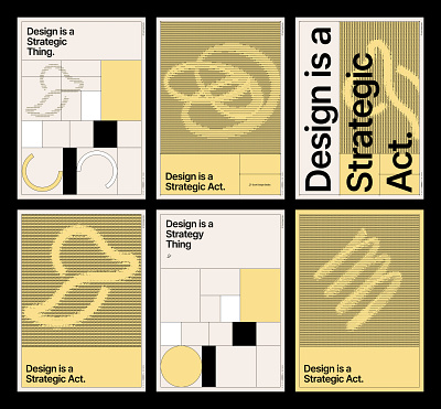 Design is a Strategic Act — Poster Series by Duck Design Studio conceptual typography design system editorial design graphic design grid system modern posters poster design typography