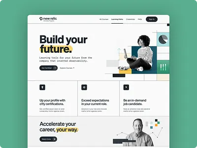 New Relic University ui ux web deisgn