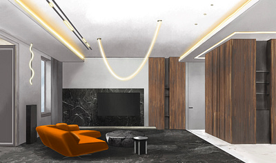 interior sketch 3d graphic design