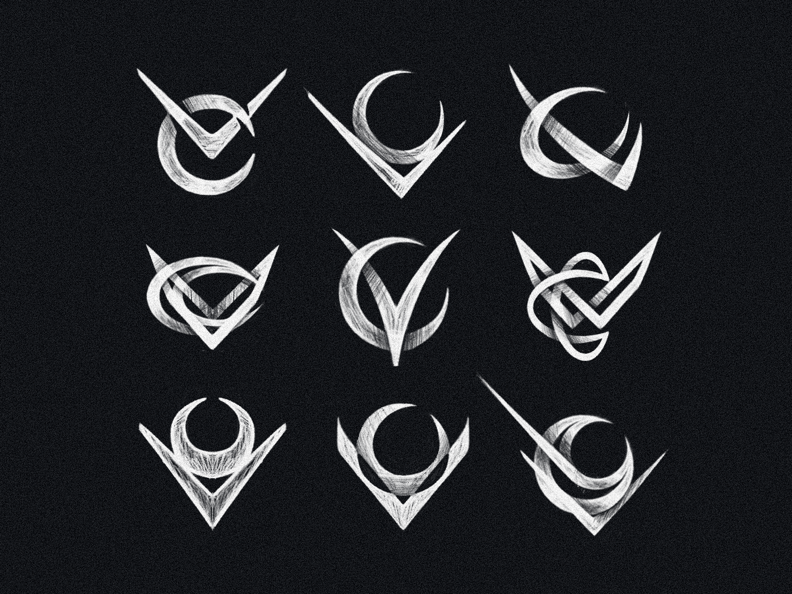 After Luna ✦ Initial Sketches astronomy comet cosmos galaxy logo logodesign logotype lua luna monogram moon nebula night planet sketch sky space star stellar wing