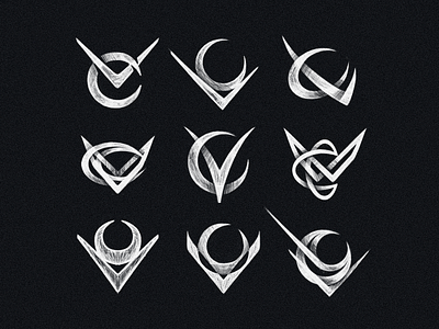 After Luna ✦ Initial Sketches astronomy comet cosmos galaxy logo logodesign logotype lua luna monogram moon nebula night planet sketch sky space star stellar wing