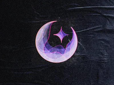 After Luna ✦ Symbol cosmos energy galaxy logo logodesign logotype lua luna moon nebula planet sound space star stellar tide universe vibration wave waves