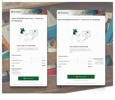Email Template- Order Confirmation branding ecommerce email figma figma design logo modern modernui motion graphics template ui uiux design ux visual visual design