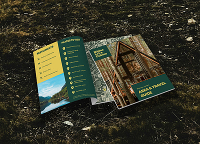 Midas Lake Cabins - Travel guide brochure brand identity branding brochure brochure design graphic design guide leaflet travel guide visual identity