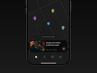 Event map locator app design event interface locator map ui uiux
