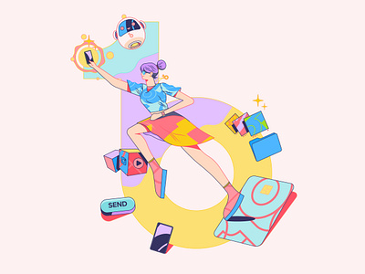Oneblis Illustrations alegria art brand brand identity branding character design design graphic design illustration illustrations illustrator logo oneblis vector vectors