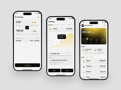 Crypto Banking Zenix - Mobile App ai app artificial intelligence bank app banking clean crypto design digital minimal mobile mobile app platform startup