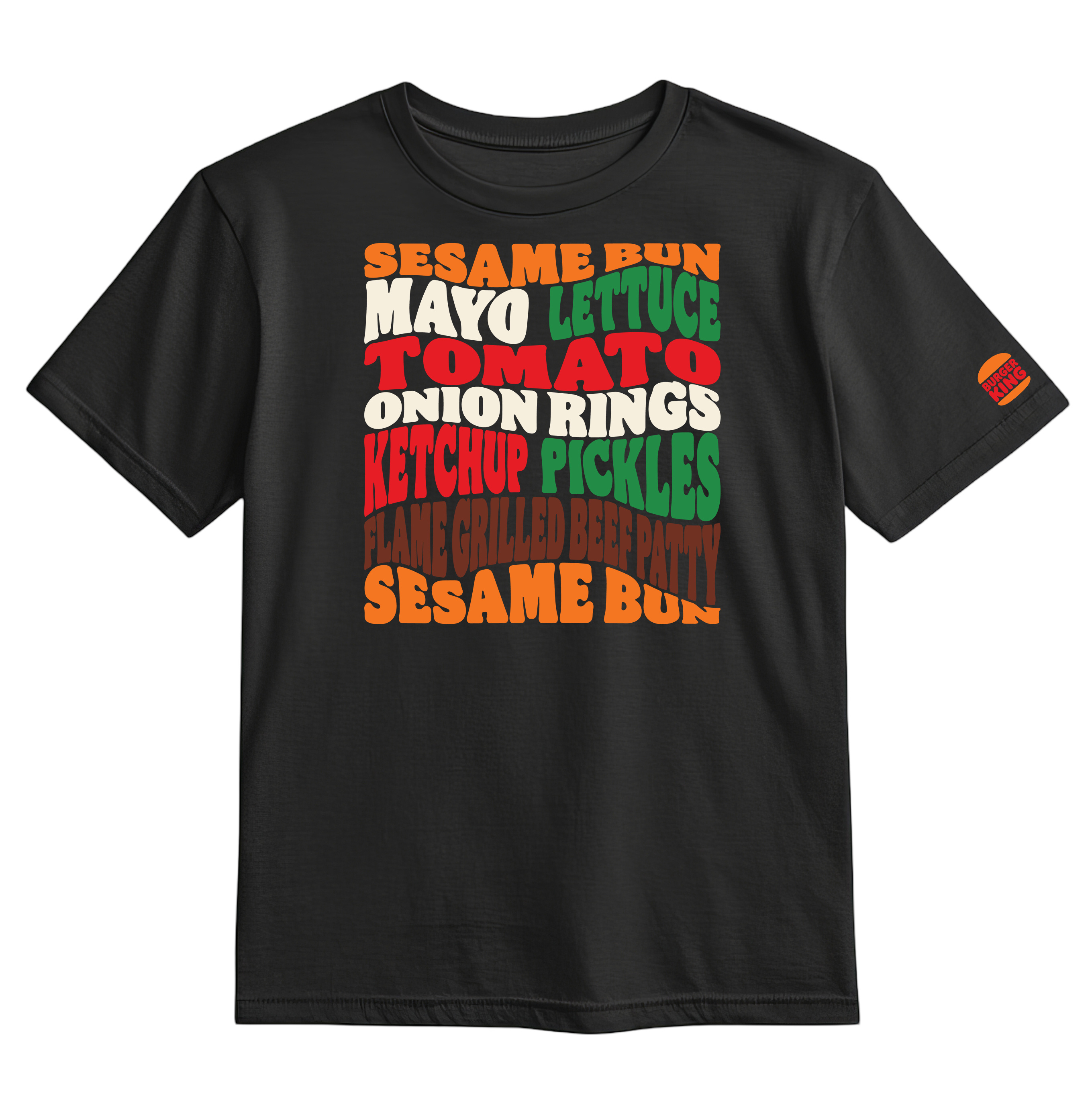 BK Whopper crew shirt art direction branding concept design graphic design