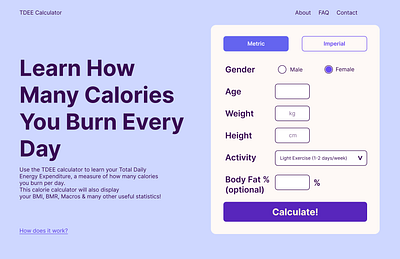 DAILY UI CHALLENGE Day4: Calculation dailyui design ui ux