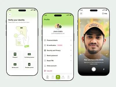 Finance app KYC design app design product service startup ui ux web
