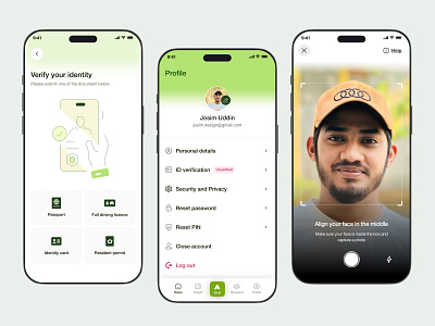 Finance app KYC design app design product service startup ui ux web
