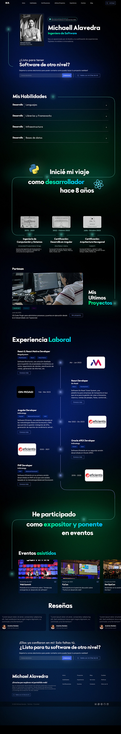 Developer website design branding ui ux uxui